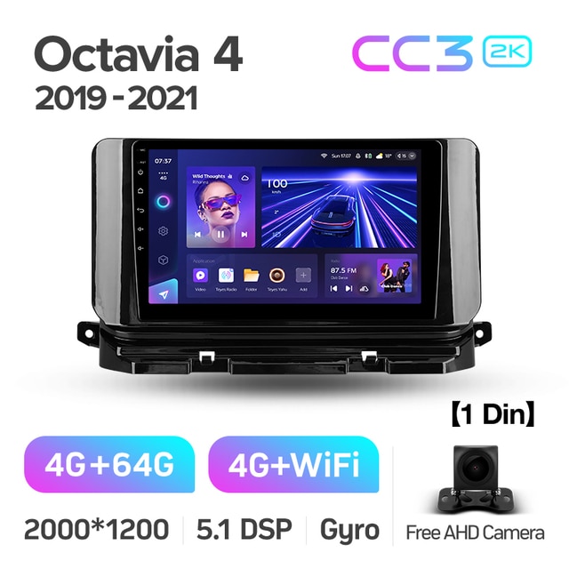 Магнитола Teyes CC3 2K 4-64 Skoda Octavia 4 A8 10.36" (1DIN) купить в ...